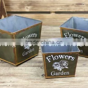 HOT!!! Decorative Metal Square Flowerpots thumbnail-1