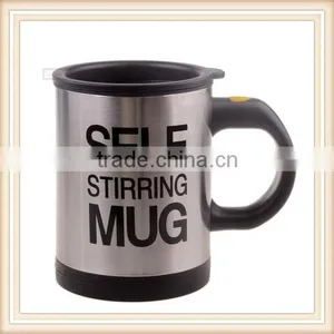 Automatic Plain Mixing Coffee Tea Cup Lazy Self Stirring Mug Button Pressing BLK thumbnail-2