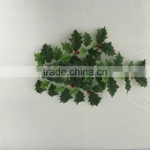 Artificial Holly Plant Branch With Red Berries thumbnail-4