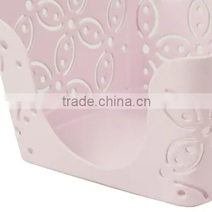 Pink Arc-shaped Metal Punched Office Desktop Note Holder thumbnail-4