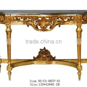 Hot Sale Classical European Style Console Table With Wood or Marble Top thumbnail-1