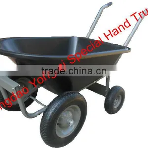 4 Wheeler Poly Tray Wheelbarrow thumbnail-1