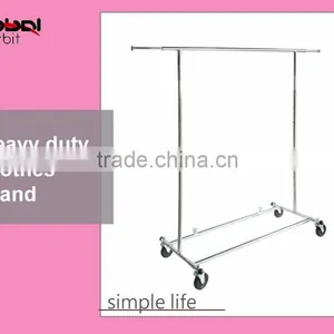 Heavy Duty Mobile Folding Metal Commercial Garment Rack thumbnail-1