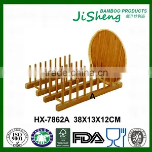 China Wholesales Natural Totally Bamboo Dish Plate Drying Rack thumbnail-1