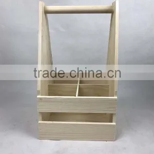Portable Removable Beer Wine Bottle Wooden Crate thumbnail-3