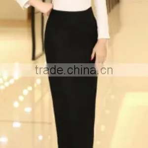 Latest Lady Pencil Short Skirt in Jersey/Split Step Skirt thumbnail-3