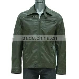 ALIKE Mens Leather Jacket 2017 thumbnail-1