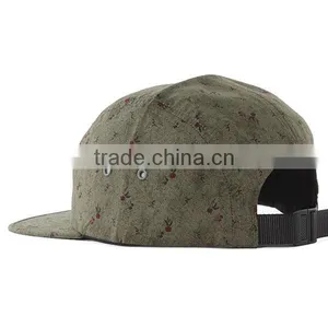 Flat Brim 5 Panel Cap Custom Cheetah Brim 5 Panel Cap Wholesale thumbnail-3
