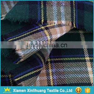 Best Price Wholesale High Quality 21S Yarn Dyed 100% Cotton Plaid Flannel Fabric thumbnail-4