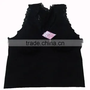 Hot Girls Seamless Black Short Sport Vest thumbnail-1