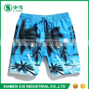 New Design European Style 100% Polyester Quick Dry Summer Printed Board Shorts for Men thumbnail-1
