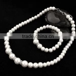Zm33251a Classic Bridal Wedding Accessories New Model Pearl Jewelry Necklace Set thumbnail-3