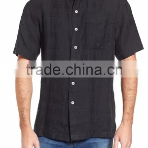 Tonal Plaid Men's Button up Long Tshirt thumbnail-1