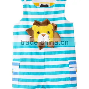 Applique Summer Wear Sleeveless Custom Infant Organic Cotton Newborn Cheap Wholesale Funny Pretty Baby Clothes thumbnail-2