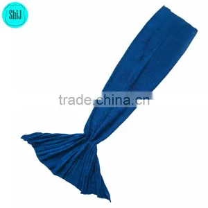ShiJ 195*90cm 730g Adult High Quality Crochet Mermaid Tail Blanket thumbnail-1