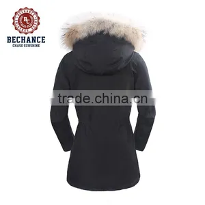 Whosale Woman Winter Outdoor Down Jacket With Fur thumbnail-2