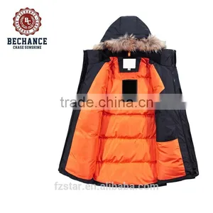 Unisex Winter Thicken Mid-long Padded Jacket Plus Size Detachable Hood Waterproof Jacket for Wholesale thumbnail-3