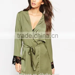 Regular Fit Wrap Front Bath Robe Wholesale Women Comfortable Robe thumbnail-2