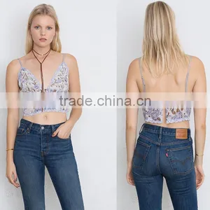 Floral Chiffon Cami Crop Top New Design Girl's Fashion Bralette thumbnail-6