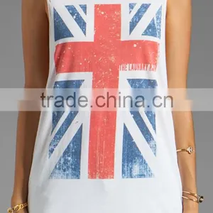 Ladies White Polyester Tank Top thumbnail-4