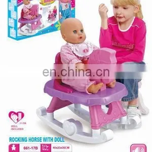 Kids Colorful Plastic Rocking Horse Toys, Riding Horse Set Without Doll thumbnail-4