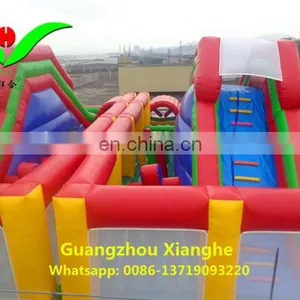 Stock and Promotion Inflatable Obstacle Challeage Bouncy Castles Inflatable 14X10X5m thumbnail-5
