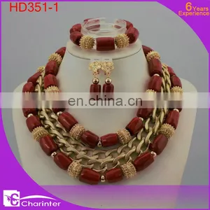 2016 Cheap Beads Jewelry Set Include Necklace Earrings Bracelet | Gorgeous Big Jewelries Set thumbnail-1