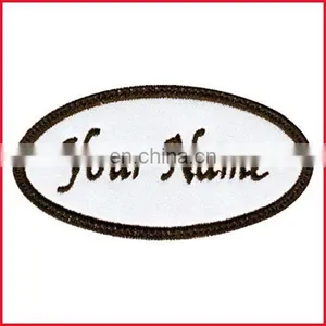 Rectangular 1 Line Custom Embroidered Name Tag Iron / Sew on Patch thumbnail-4
