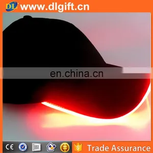 Hot Sale Custom Design Patent Fiber Optic LED Light Flashing Caps Outdoor Sports Baseball Cap thumbnail-6