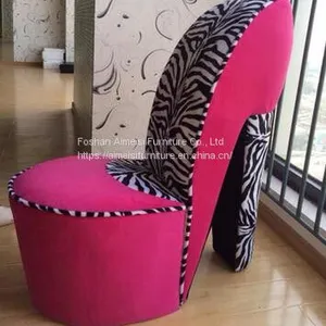 Modern Creative Design Colorful Shoe Shaped Furniture High Heel Shoe Chair thumbnail-1