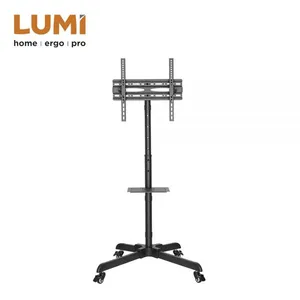 Low Cost Height Adjustable Mobile Steel TV Cart thumbnail-2