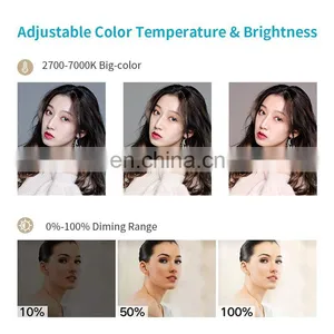 High Quality Led Selfie Ring Light 18 Inch for Ring Light Photography Streaming Video Tiktok With 3 Phone Clips thumbnail-7