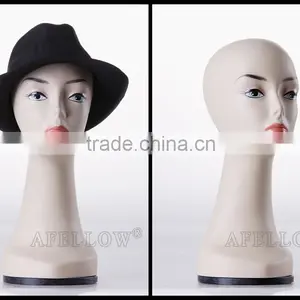 Plastic Female Head Mannequin Dispaly Jewelry/ Hat /scarf/wig Mannequin Head H1003 thumbnail-1