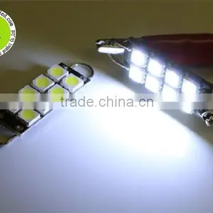 8SMD 1210 3528 1.72" 41mm 211-2 212-2 214-2 561 Rigid Loop Festoon LED Bulbs For Car Side Door Courtesy Lights, Xenon White thumbnail-3