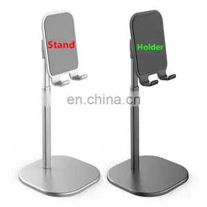 Cellphone Tablet Laptop Stand Go Up and Down Mobile Phone Case Charging Cable Holder Wireless Charger Black Silver thumbnail-1