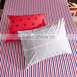 Hot Bright Color Red Maple Leaf Printed Cotton Sheets Set Good Quality 100% Cotton Comforter Bedding Sets Low Price thumbnail-3