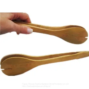 8inch Bamboo Tong Wholesale,tweezer Bambu Cooking Clip for Food Bamboo Wooden Tong Sale thumbnail-1