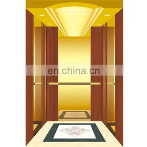 Professional 6 Persons MRL Gearless Mirror Etching Elevator Lift Passenger Cabin thumbnail-3