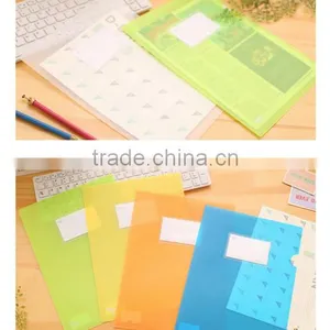 Hot Sell A4 Colorful Clear Plastic File Folder With Card Holder thumbnail-5