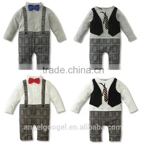 Long Sleeve Gentleman Rompers and Baby Bodysuit Custom Print AG-LA0029 thumbnail-3