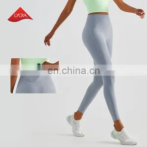 Best Lycra High Waist Peach Hip Butt Lift Hot Sexy Yoga Leggings Back With Pocket Workout Sports Fitness Tight Pants For Women thumbnail-1