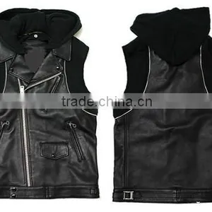 Leather Vests With Hood thumbnail-1