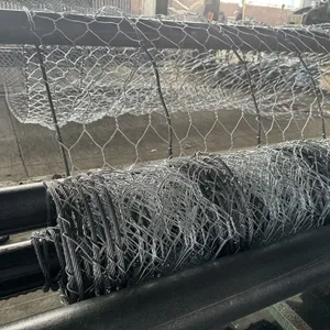High Tensile Strength Double Twist Geogrid Rockfall Netting Plain Wire Mesh for Hydraulic Works Custom Cutting Manufacturer thumbnail-5