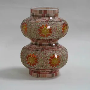 Flower Bottle Bud Vase Table Vase Glass Vase Colorful Unique Vase Home Decoration Flower Vase Gift Set Flower Pot Mosaic Vase Glass Jar Glass Pot thumbnail-3
