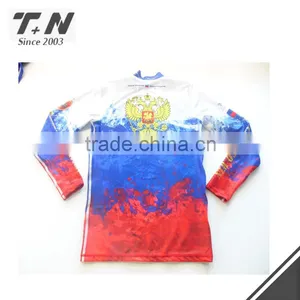 Wholesale Custom Sublimation Printed Long Sleeve Gym Compression Tights thumbnail-4