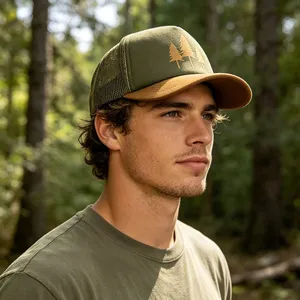 Caps and Hats Manufacturer Customized Fashion Outdoor Sport Trucker Cap With Embroidery Logo High Quality 5 Panel Trucker Hat thumbnail-3