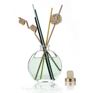 Glass Aromatherapy Fragrance Sticks Bottle 100ml 150ml 50ml 200ml Custom Luxury Black Empty Glass Aroma Reed Diffuser Bottle thumbnail-1