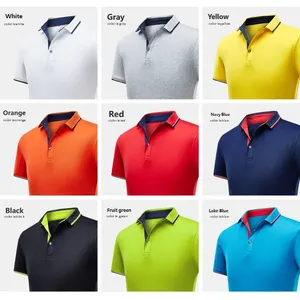 Customized Cotton Golf Polo Shirts _ Short-Sleeve Collared Promotional T-Shirts _ Corporate Group Cotton Cultural Shirts With Custom LOGO Printing thumbnail-2