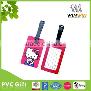 Customized Cute Hello Kitty PVC Plastic Air Luggage Tags thumbnail-1