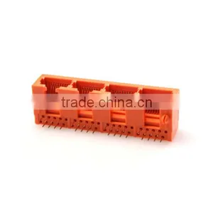 Unshiled RJ45 Female Connector and Modular Jack,Side Entry 10P RJ45 PCB Jack thumbnail-3